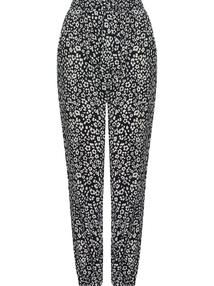 M&co Jogginghose mit Blumen- und Animalprint, Blau - Bild 4 von 4
