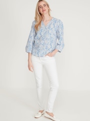 M&Co Blue Gingham Daisy Blouse - Image 1 of 5
