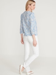 M&Co Blue Gingham Daisy Blouse - Image 2 of 5