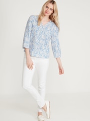 M&Co Blue Gingham Daisy Blouse - Image 3 of 5