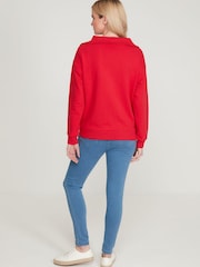M&Co Red Half Zip Sweatshirt - Image 2 of 5