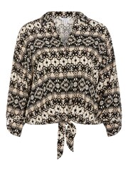 M&Co Black Ikat Tie Front Shirt - Image 5 of 5