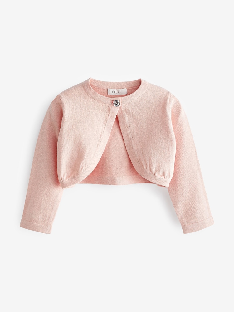 Pink Occasion Shrug Cardigan (3mths-16yrs) - Image 4 of 5