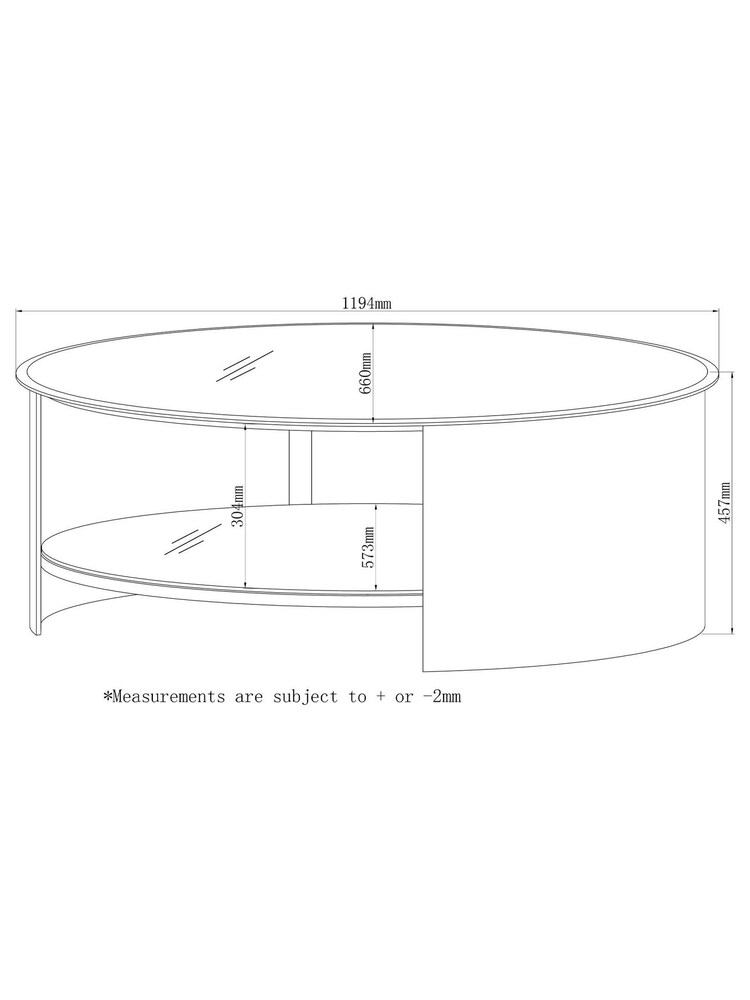 Jual Walnut Florence Round Coffee Table - Image 4 of 4