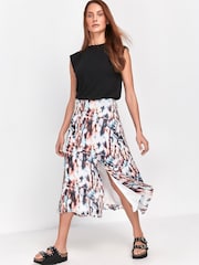 Sonder Studio White Marble Print Slip Skirt - Image 3 of 5