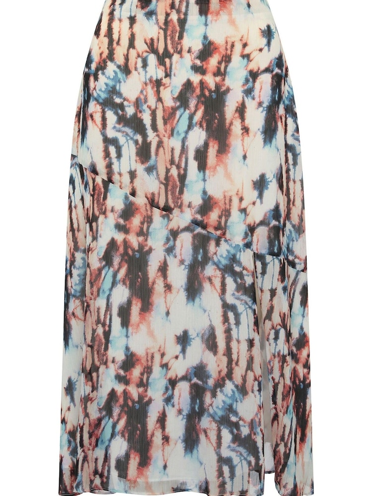 Sonder Studio White Marble Print Slip Skirt - Image 5 of 5 Sonder Studio White Marble Print Slip Skirt - Image 5 of 5