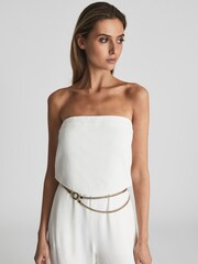 Reiss Gold Cleo Snake Chain Belt - Image 3 of 6
