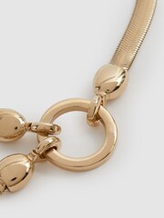 Reiss Gold Cleo Snake Chain Belt - Image 6 of 6
