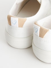 White Floral Lace Canvas Trainers - Image 6 of 6