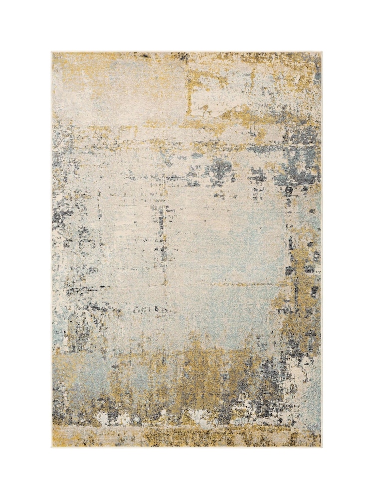 LIVABLISS Yellow City Abstract Modern Marble Rug - Image 3 of 3 LIVABLISS Yellow City Abstract Modern Marble Rug - Image 3 of 3