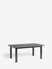 Black Bronx Oak Effect Rectangle 6 to 8 Seater Extending Dining Table - Image 6 of 9