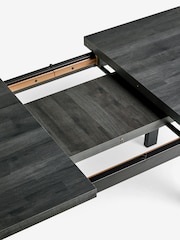 Black Bronx Oak Effect Rectangle 6 to 8 Seater Extending Dining Table - Image 9 of 9