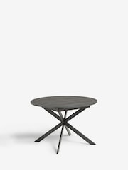 Black Bronx Oak Effect Round 4 to 6 Seater Extending Dining Table - Image 5 of 7