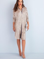 Silver Next Longline Long Sleeve Sequin Shirt Tunic - Image 2 of 4