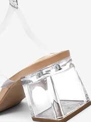 Clear Forever Comfort® Low Block Vinyl Sandals - Image 8 of 8