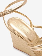 Gold Signature Square Toe High Wedges - Image 4 of 5