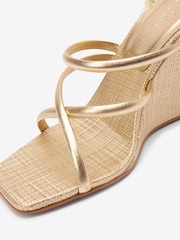 Gold Signature Square Toe High Wedges - Image 5 of 5