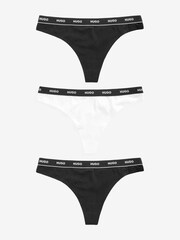 Schwarz - HUGO, String-Slips aus Stretch-Baumwolle im 3er-Pack - Bild 1 von 1