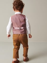 Rose - Ensemble gilet avec chemises et nœud cravate (3mois-7ans) - Image 2 de 7