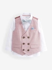 Rose - Ensemble gilet avec chemises et nœud cravate (3mois-7ans) - Image 5 de 7