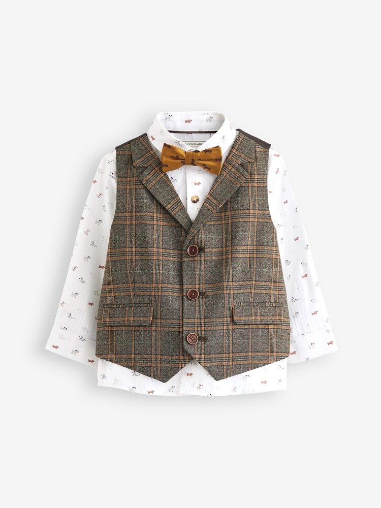 Vérification Brown - Gilet avec chemise et nœud papillon (3 mois-7 ans) - Image 5 of 6