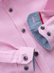 Pink Long Sleeve Trimmed Oxford Shirt (3mths-7yrs) - Image 7 of 7