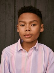 Pink and Blue Vertical Stripe Long Sleeve Shirt (3mths-16yrs) - Image 3 of 6