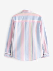 Pink and Blue Vertical Stripe Long Sleeve Shirt (3mths-16yrs) - Image 6 of 6