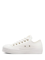 Converse White Lift Platform Low Top Trainers - Image 2 of 7