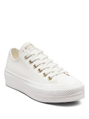 Converse White Lift Platform Low Top Trainers - Image 3 of 7