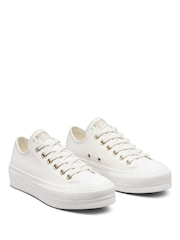 Converse White Lift Platform Low Top Trainers - Image 4 of 7
