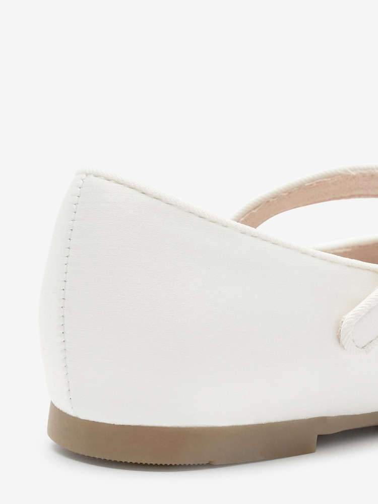 Ivory Satin Embellished Mary Jane Occasion Shoes - Image 6 of 6