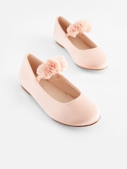 Pink Standard Fit (F) Stain Resistant Corsage Flower Occasion Shoes - Image 1 of 5