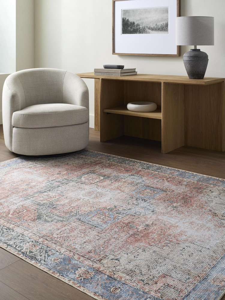 LIVABLISS Red Amelie Vintage Traditional Washable Rug - Image 1 of 4 LIVABLISS Red Amelie Vintage Traditional Washable Rug - Image 1 of 4