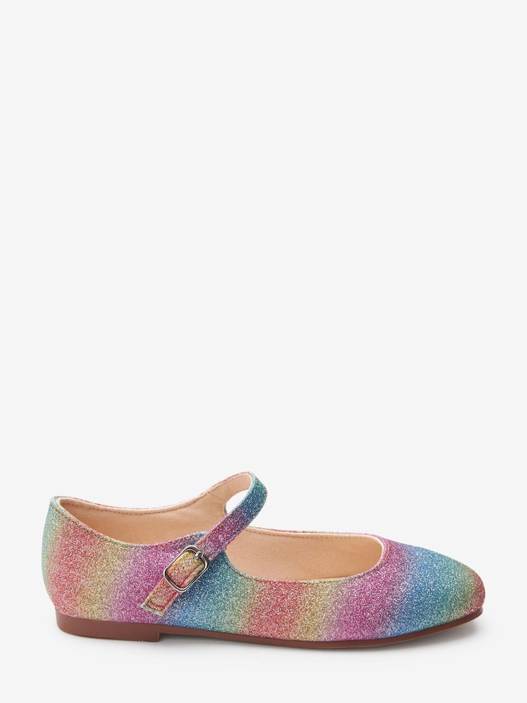Rainbow Glitter Square Toe Mary Jane Shoes - Image 1 of 5