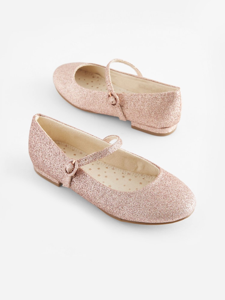 Rosa mit Glitzer - Festliche Mary-Jane-Schuhe - Bild 1 von 5 Rosa mit Glitzer - Festliche Mary-Jane-Schuhe - Bild 1 von 5