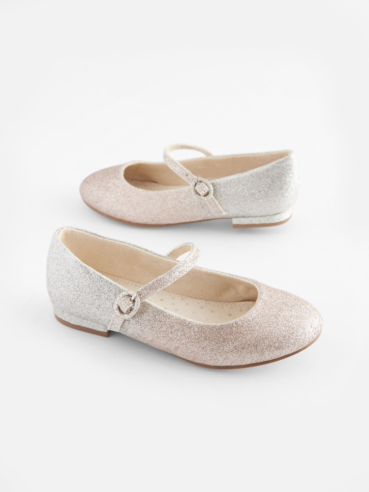 Ombre Gold/Silver Glitter Standard Fit (F) Mary Jane Occasion Shoes - Image 1 of 9