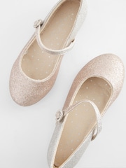 Ombre Gold/Silver Glitter Standard Fit (F) Mary Jane Occasion Shoes - Image 5 of 9