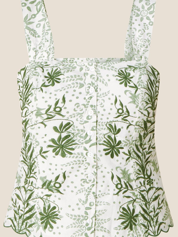 Monsoon Artisian Durchgeknöpftes Cami Top - Bild 4 von 4
