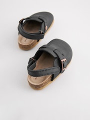 Black Leather Slip-On Clog Mules - Image 8 of 10