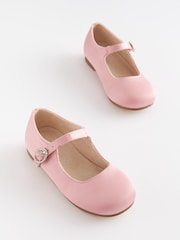 Pink Stain Resistant Satin Standard Fit (F) Bridesmaid Collection Mary Jane Occasion Shoes - Image 1 of 3
