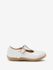 White Patent Leather T-Bar Shoes - Image 1 of 5