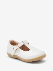 White Patent Leather T-Bar Shoes - Image 2 of 5