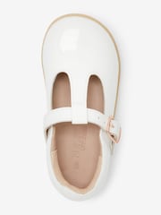 White Patent Leather T-Bar Shoes - Image 3 of 5