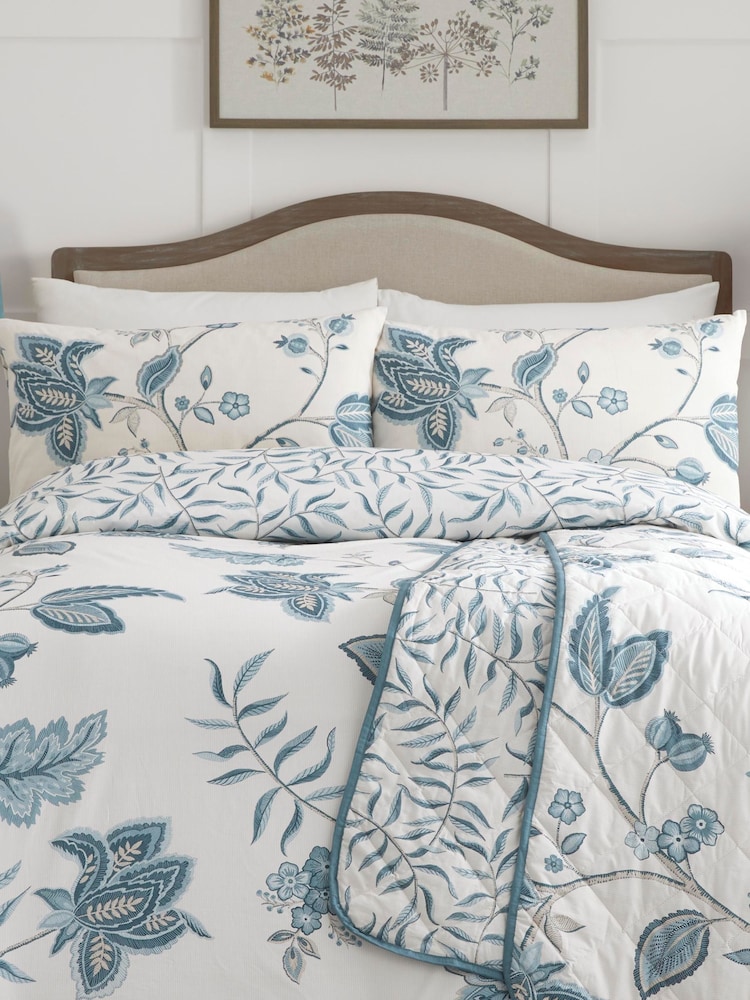 Dreams & Drapes Green Samira Duvet Cover and Pillowcase Set - Image 1 of 4 Dreams & Drapes Green Samira Duvet Cover and Pillowcase Set - Image 1 of 4