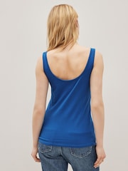 Blue/Green/Orange Built Up Thick Strap Vests 3 Pack - Image 3 of 9