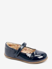 Navy Wide Fit (G) Butterfly Mary Jane Shoes - Image 3 of 9