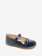 Navy Standard Fit (F) Butterfly Mary Jane Shoes - Image 2 of 5