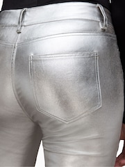 AllSaints Silver Suri Biker Jeans - Image 6 of 7