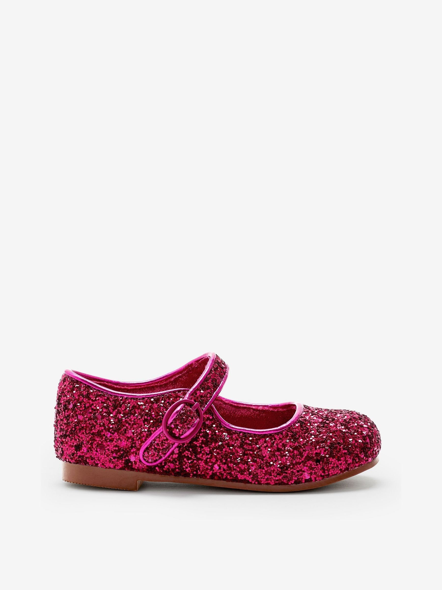 Buy Hot Pink Glitter Standard Fit F Mary Jane Shoes from Next Luxembourg